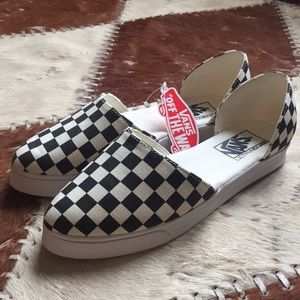 NWT Vans checkerboard slip on skimmer